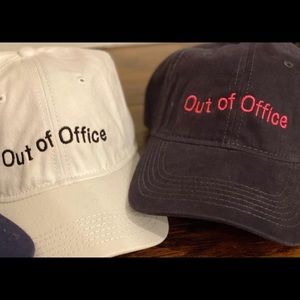 Out of Office White Embroidered Hat